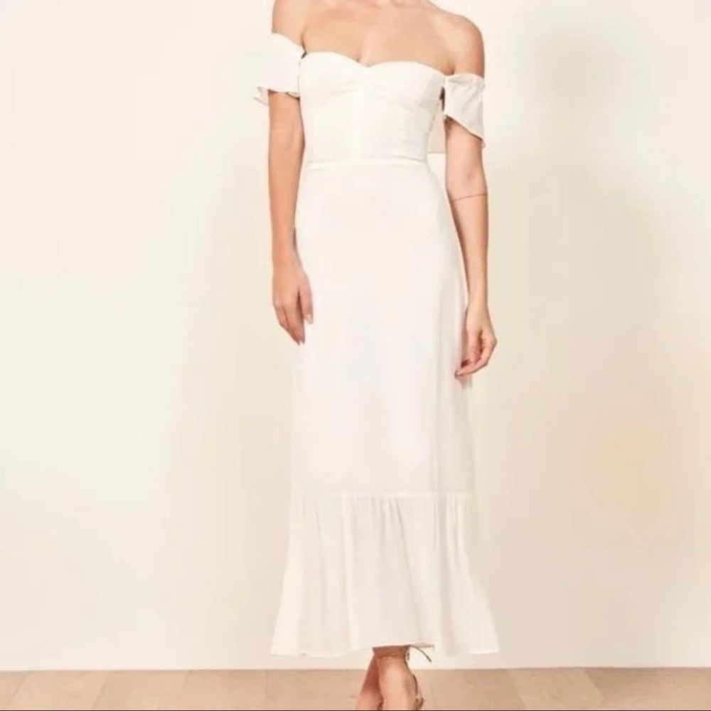 Brand New Reformation Butterfly Dress Ivory Size 4